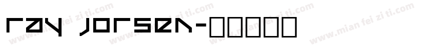 Ray jorsen字体转换
